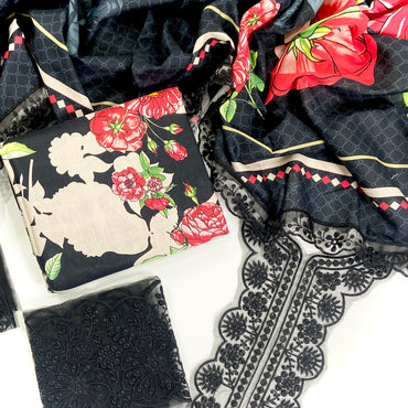 Baroque Emb Khaddar With Patches 3PC