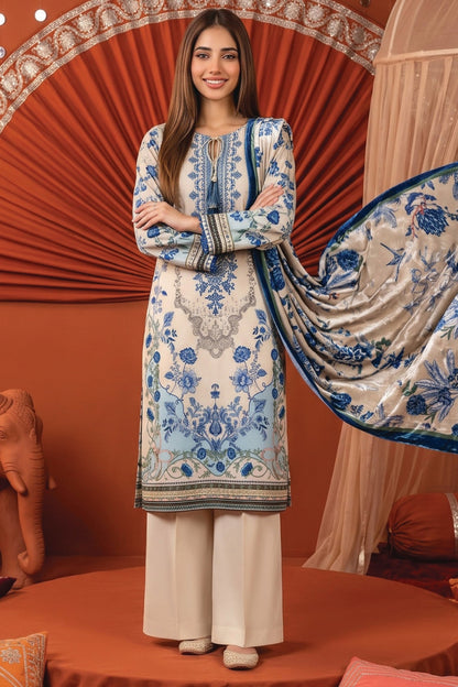 Zesh Printed Velvet Dora Viscose 3PC