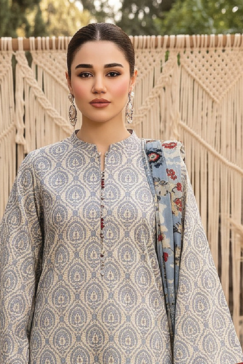 Zesh Digital Printed Viscose 3PC