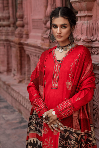 Dastan Embroidered Jacquard Marina-3PC