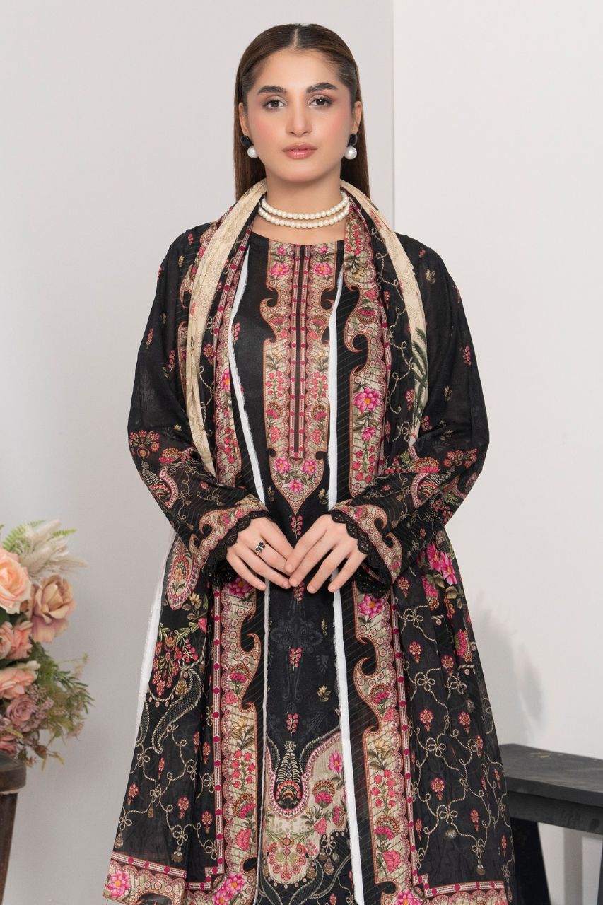 Mojo Berry By Marooj Digital Printed Lawn 3PC