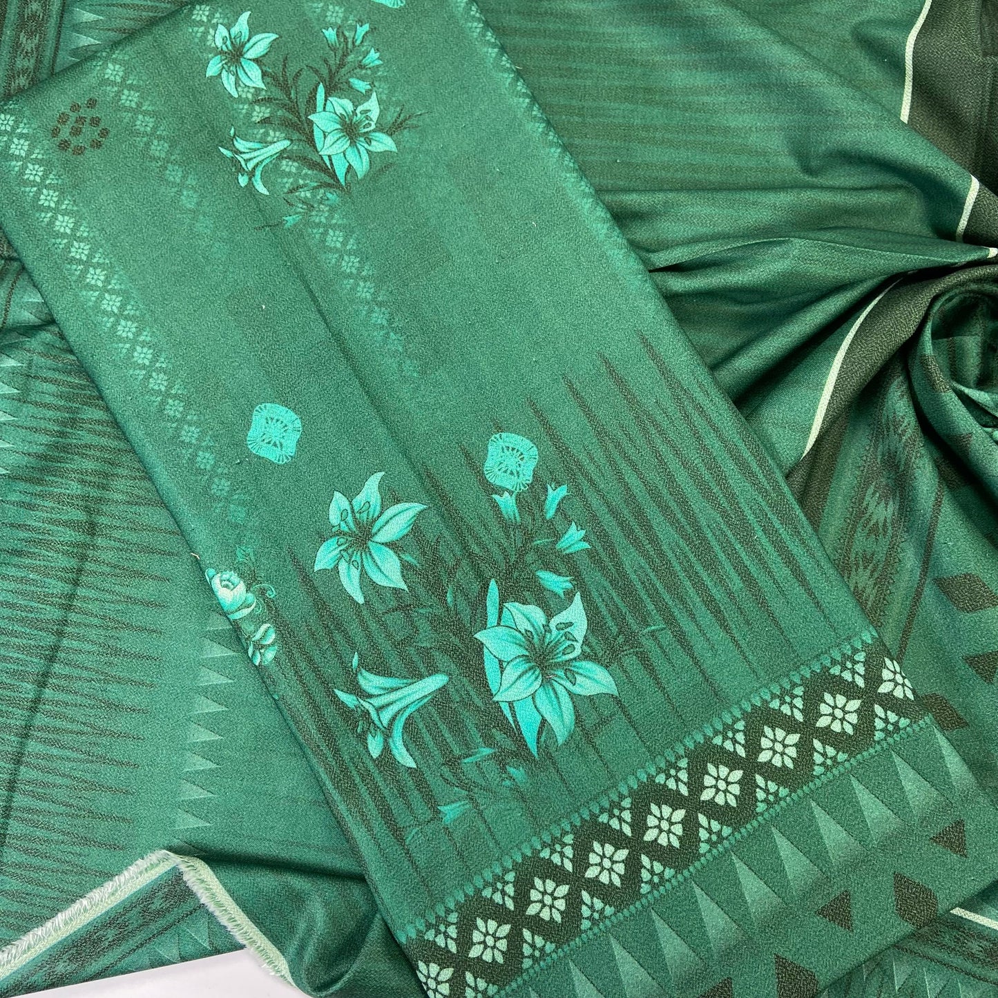 Digital Printed Wool Dhanak-Shirt