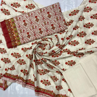 Narkins 3-Pcs Digital Printed Khaddar