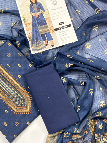 Flora By Zara Ali Printed Lawn 3PC