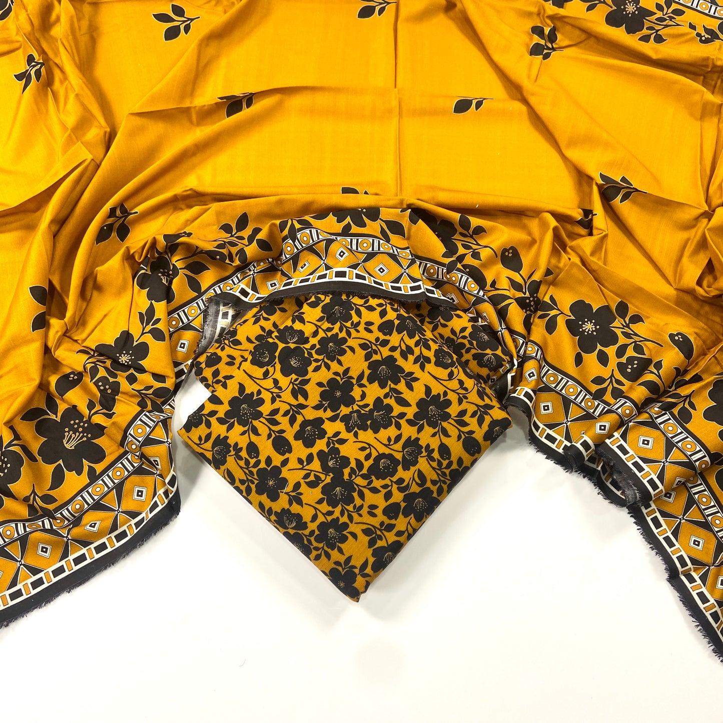 Anaya Noor Printed Bana Dora Slub Linen 3PC