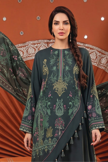 Zesh Printed Velvet Dora Viscose 3PC