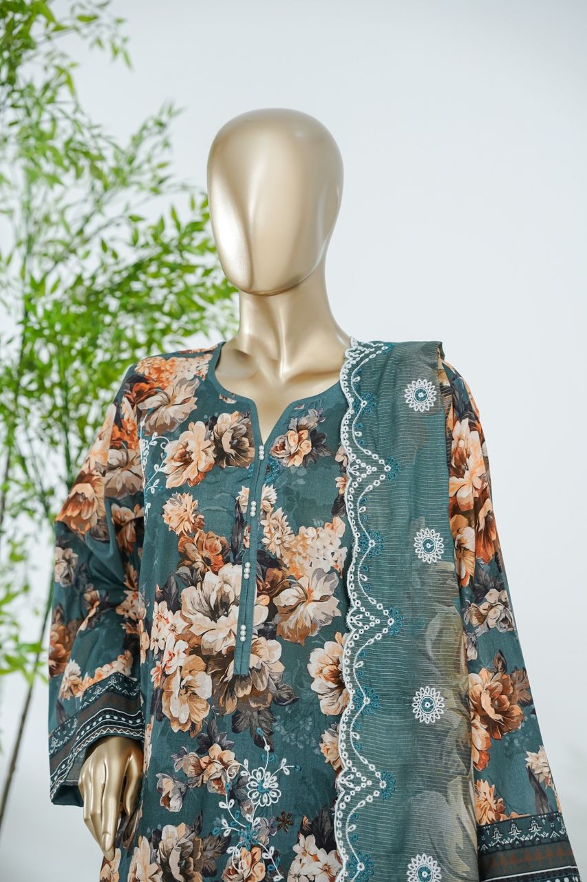 Aifa Printed & Embroidered Lawn 3PC