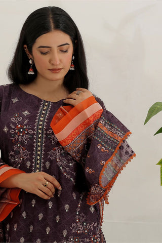 Safron By Anaya Noor Embroidered Karandi-3PC