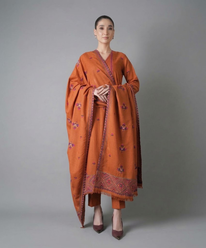 Bareeze Embroidered Dhanak 3PC