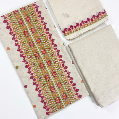 Bareeze White Embroidered Khaddar 3PC