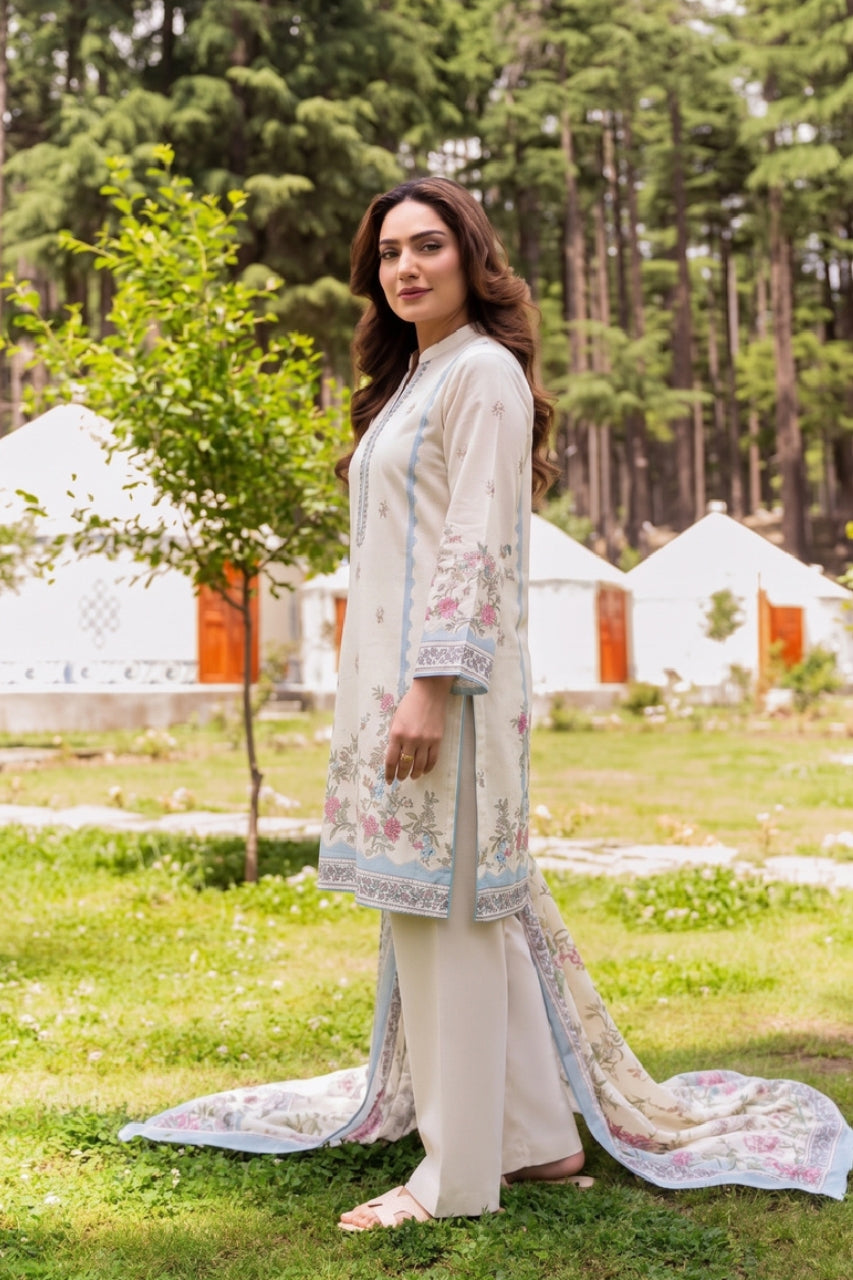 Zarish By Shanaya Digital Printed Karandi 3PC