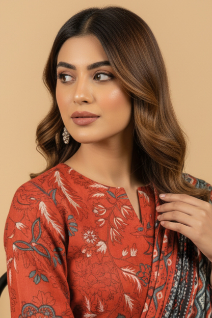 Noor By Fiza Noor Printed Wool 3PC