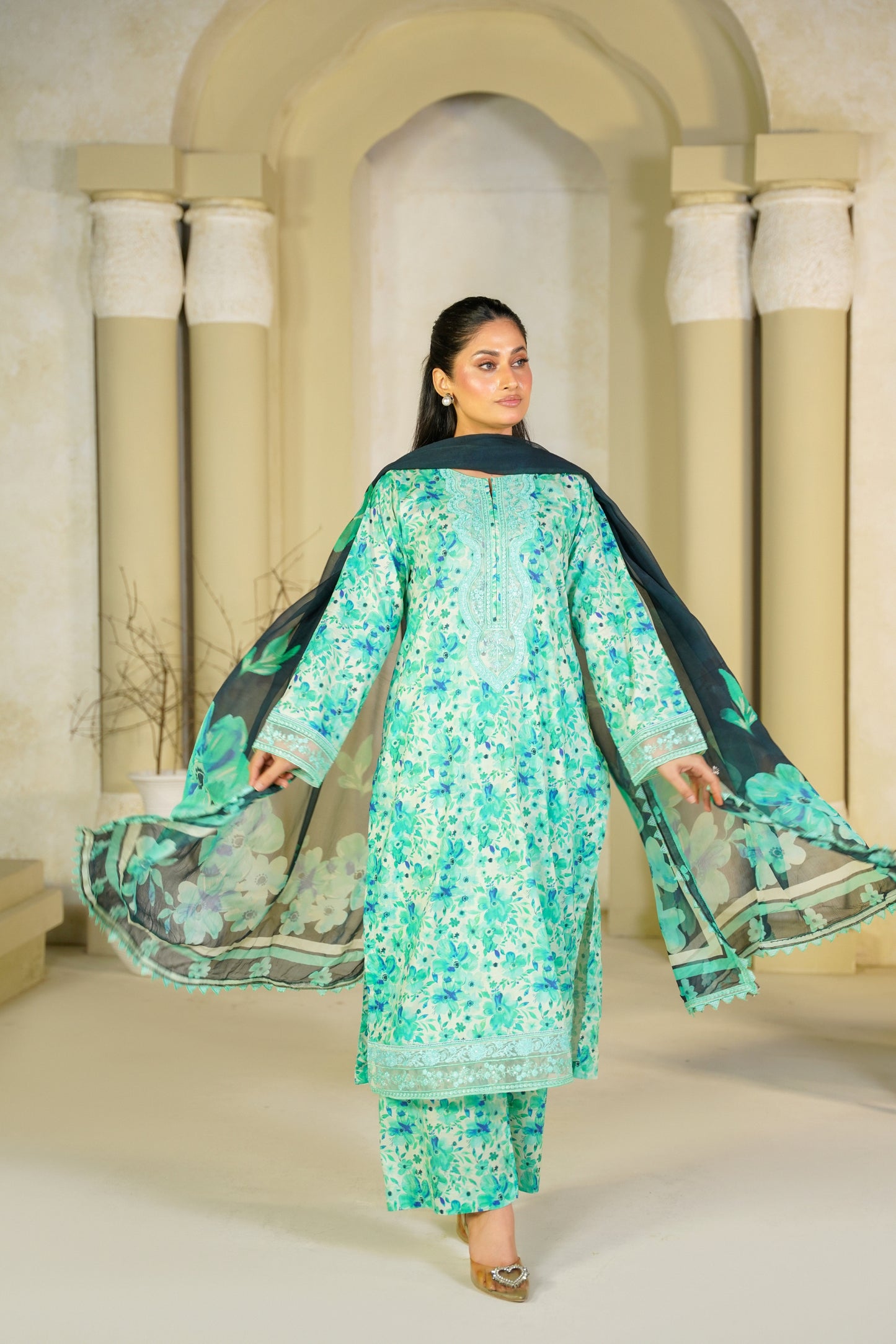 Jashn-e-Baharan By Anaya Noor Emb & Digital Printed Lawn 3PC