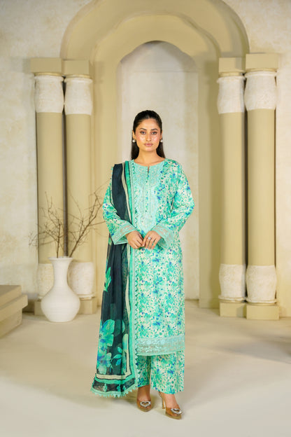 Jashn-e-Baharan By Anaya Noor Emb & Digital Printed Lawn 3PC