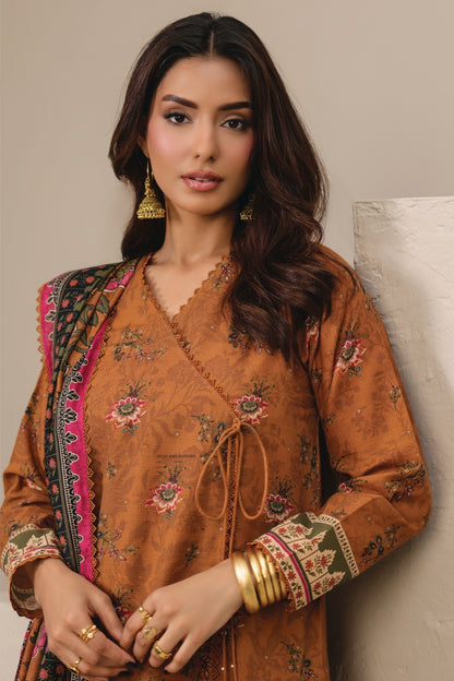Raqs By Uneq Digital Printed Slub Khaddar 3PC