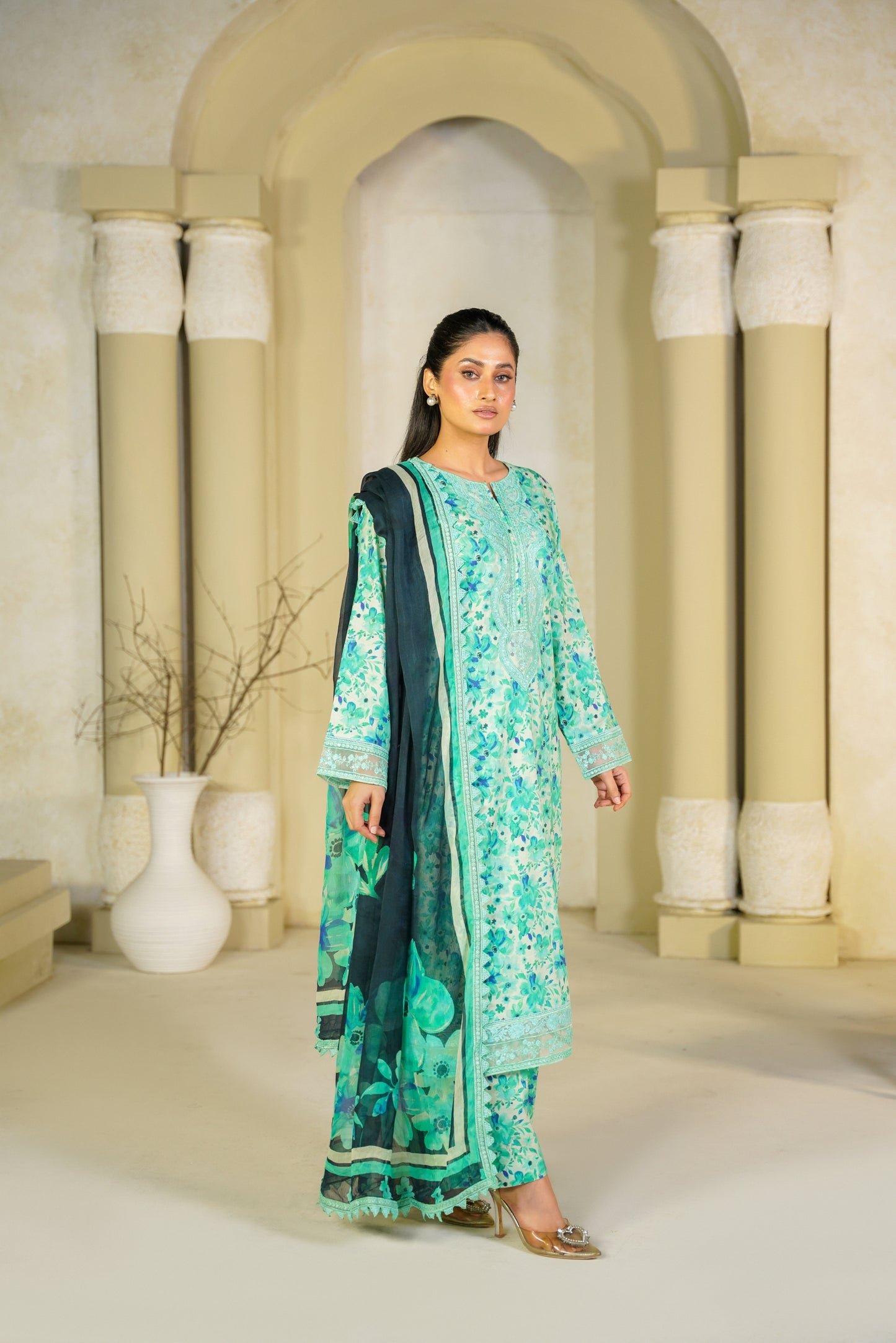 Jashn-e-Baharan By Anaya Noor Emb & Digital Printed Lawn 3PC