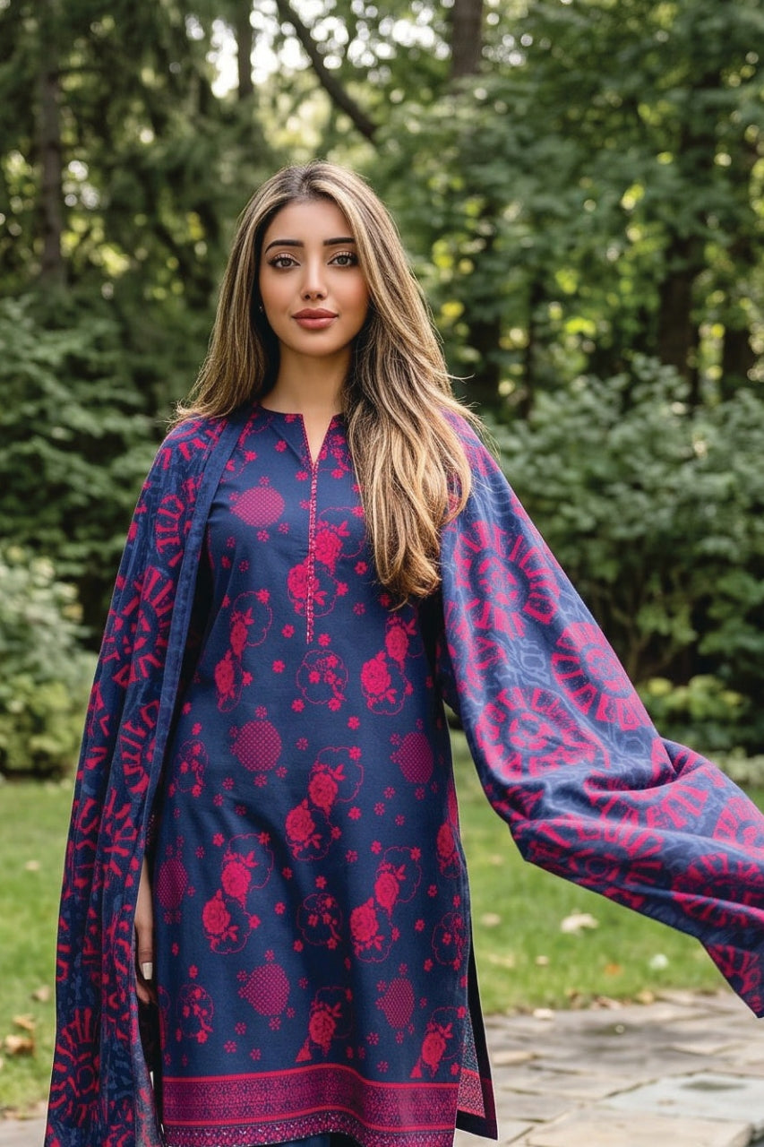 Zesh Digital Printed Khaddar 3PC