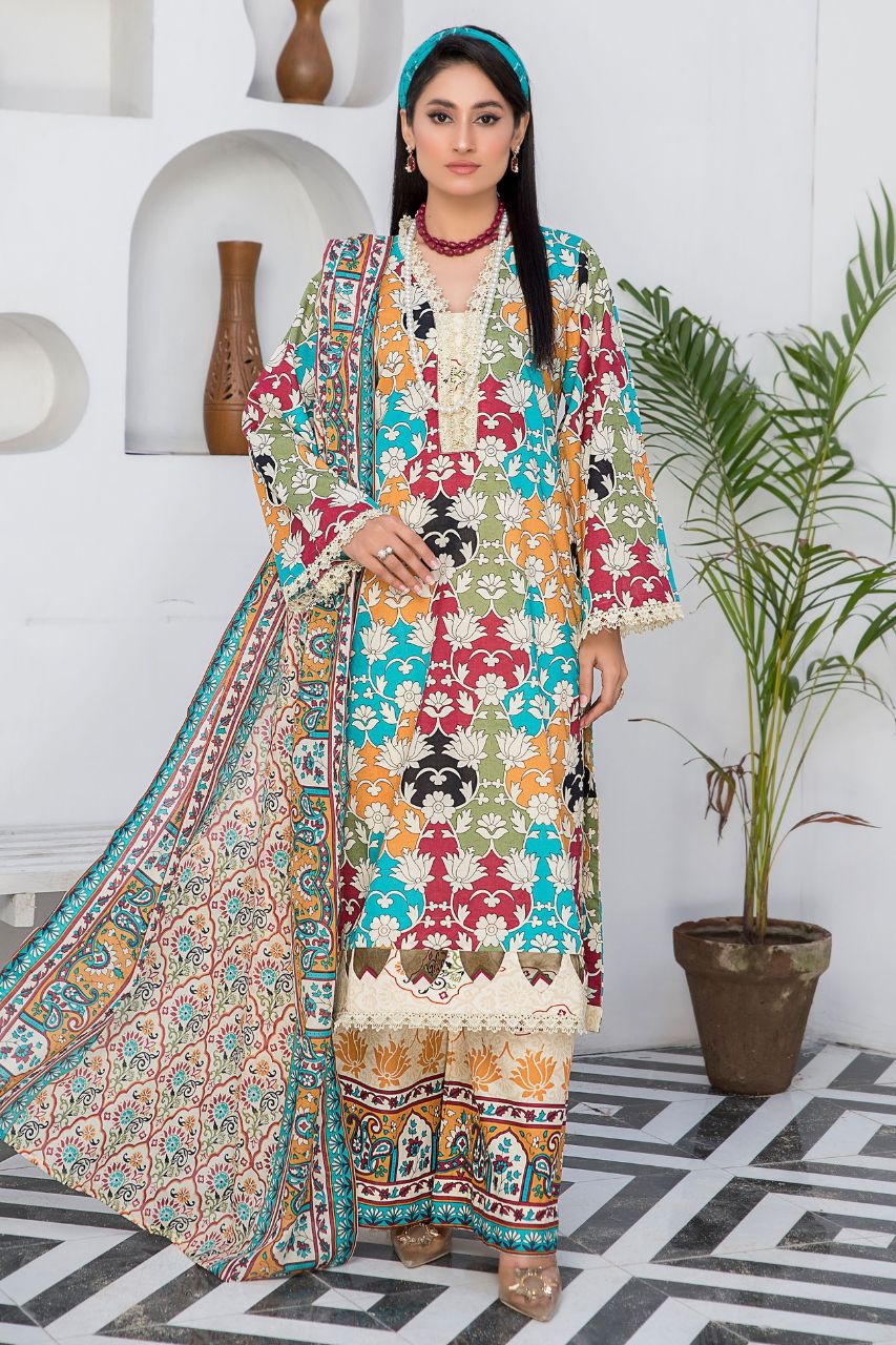 Abrish digital Printed Lawn 3-PC