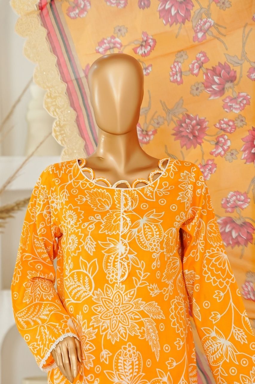 Nishat Laserkari Emb & Printed Lawn 3PC