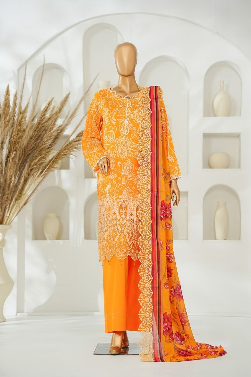 Nishat Laserkari Emb & Printed Lawn 3PC