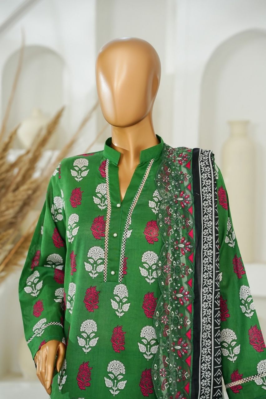 Nishat Laserkari Emb & Printed Lawn 3PC