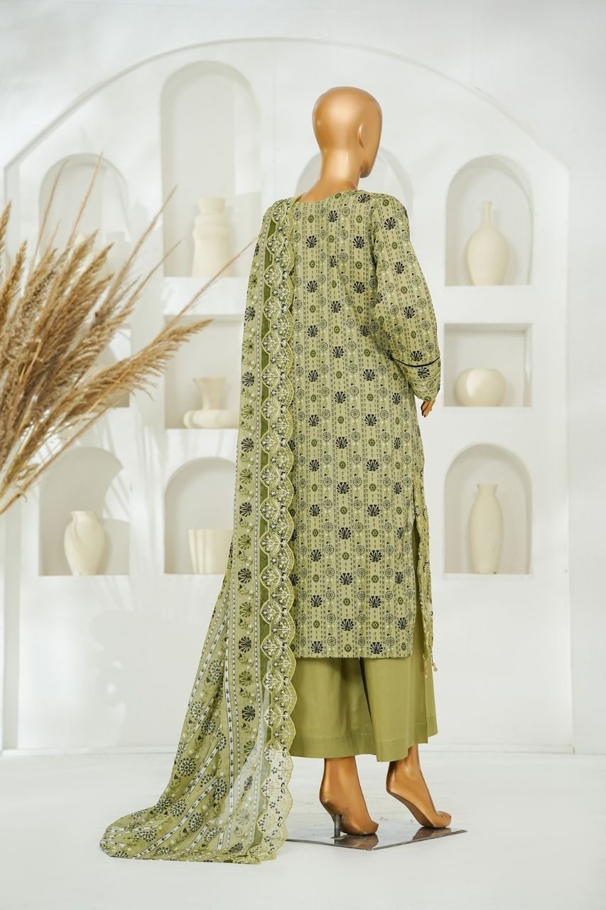 Nishat Laserkari Emb & Printed Lawn 3PC