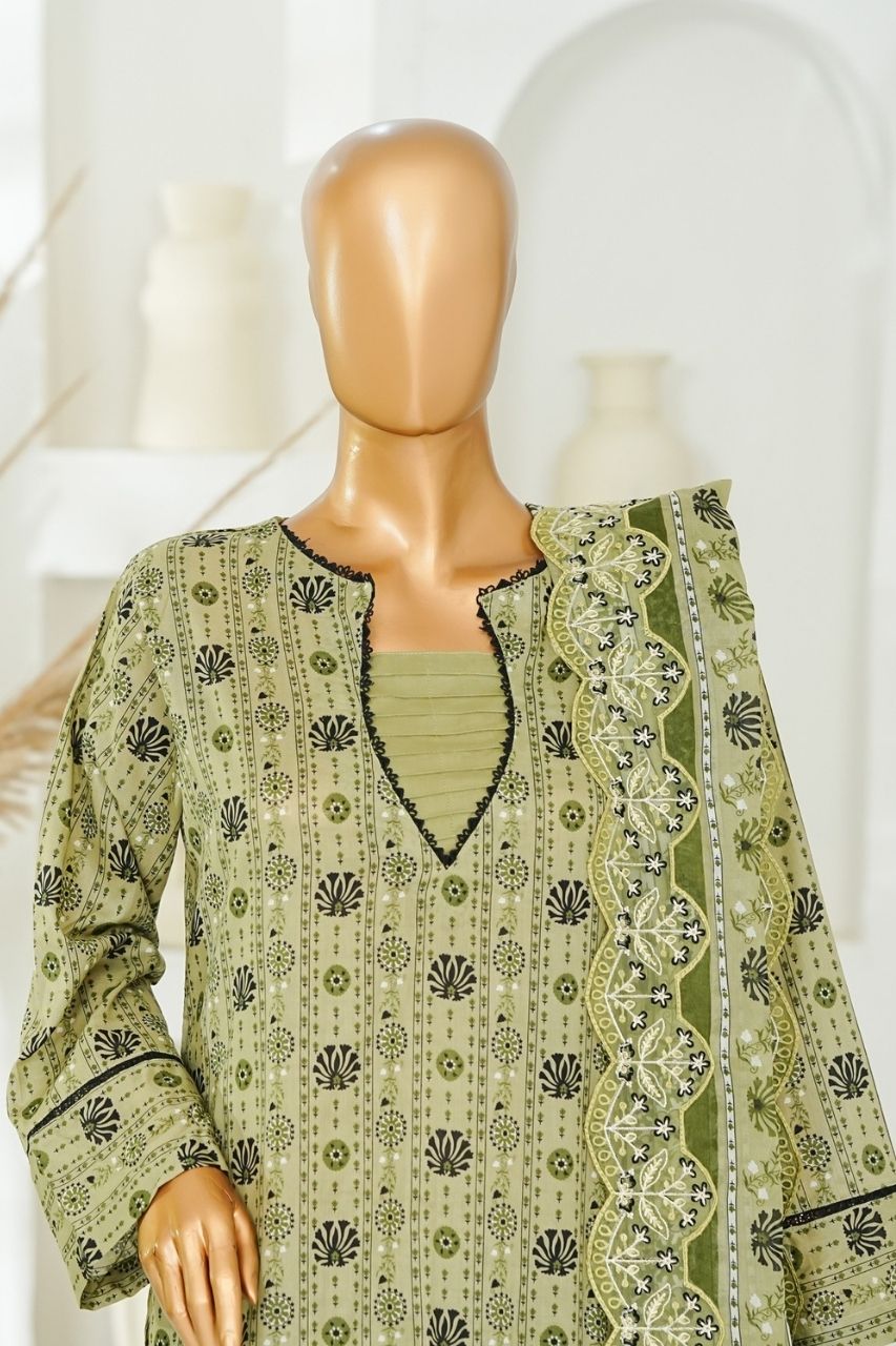 Nishat Laserkari Emb & Printed Lawn 3PC
