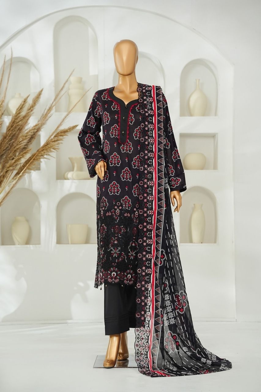 Nishat Laserkari Emb & Printed Lawn 3PC