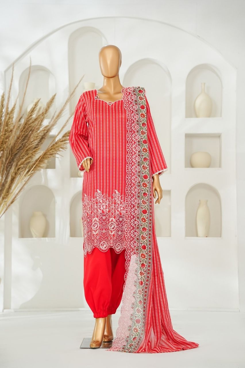 Nishat Laserkari Emb & Printed Lawn 3PC