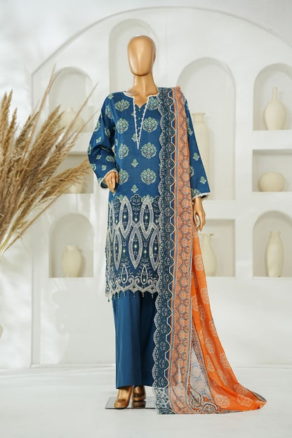 Nishat Laserkari Emb & Printed Lawn 3PC