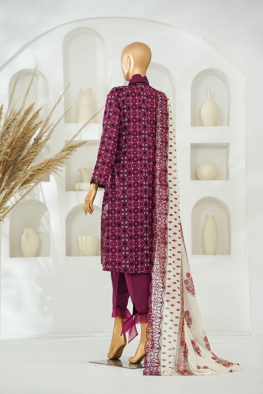 Nishat Laserkari Emb & Printed Lawn 3PC