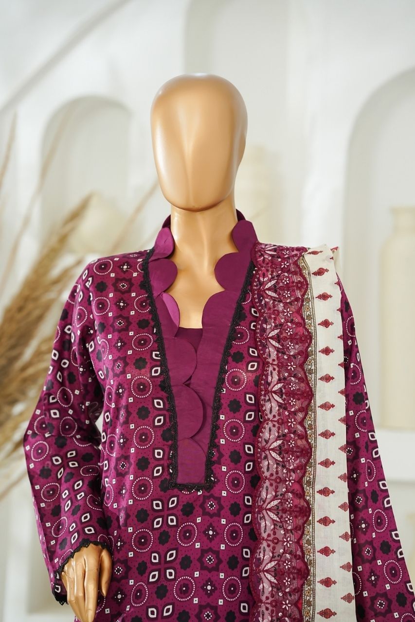 Nishat Laserkari Emb & Printed Lawn 3PC
