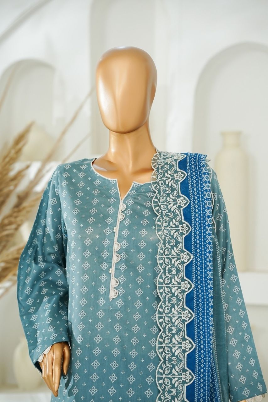 Nishat Laserkari Emb & Printed Lawn 3PC
