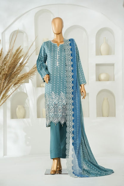 Nishat Laserkari Emb & Printed Lawn 3PC