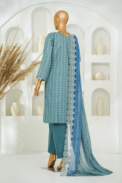 Nishat Laserkari Emb & Printed Lawn 3PC