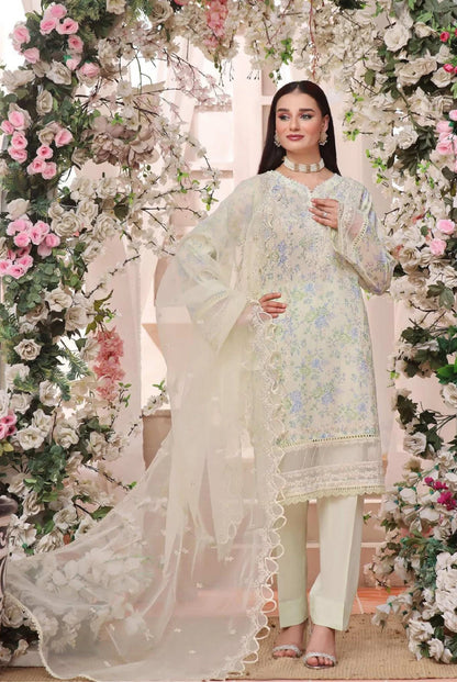 Hira by Dressline Emb Lawn 3-PC