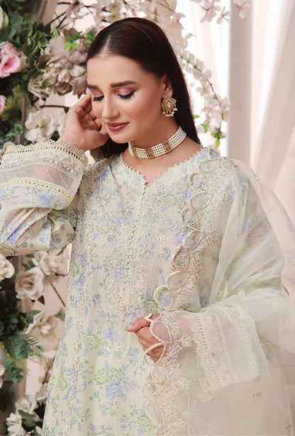 Hira by Dressline Emb Lawn 3-PC