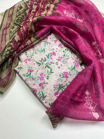 Bareeze Printed Lawn with Seq Dupatta 3-PC