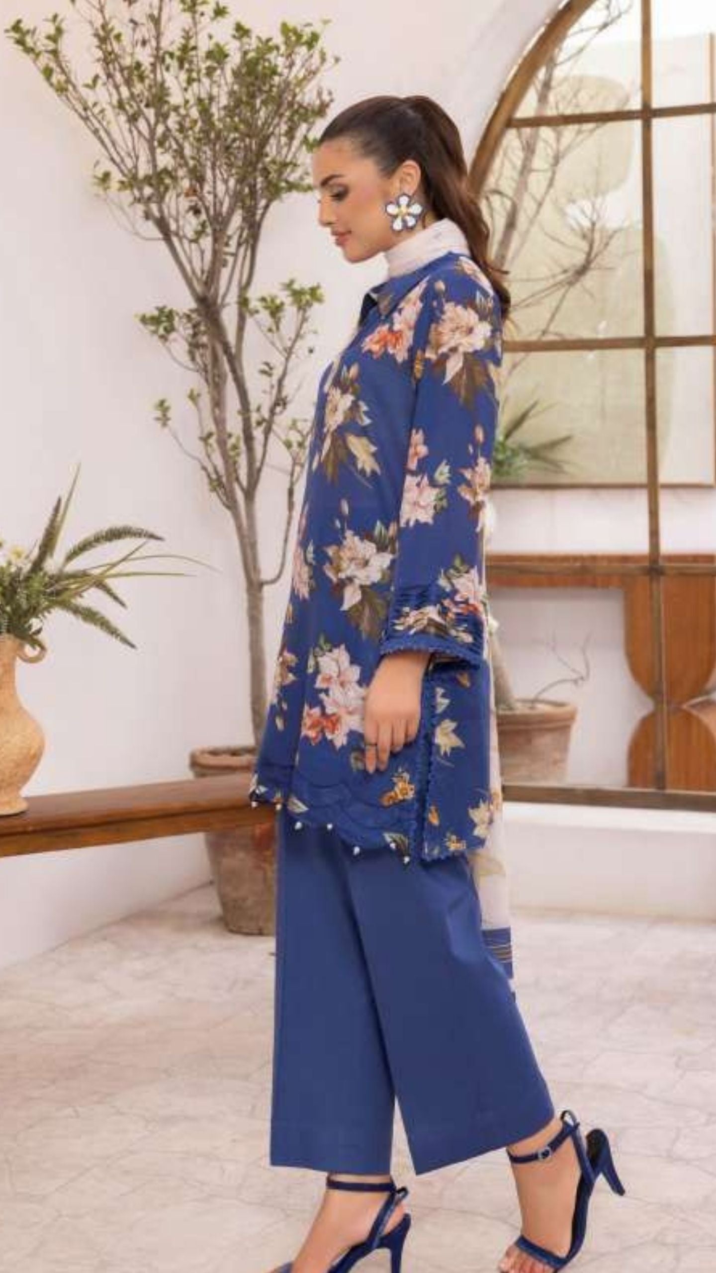 Coral Premium Doria Printed Lawn 3-PC