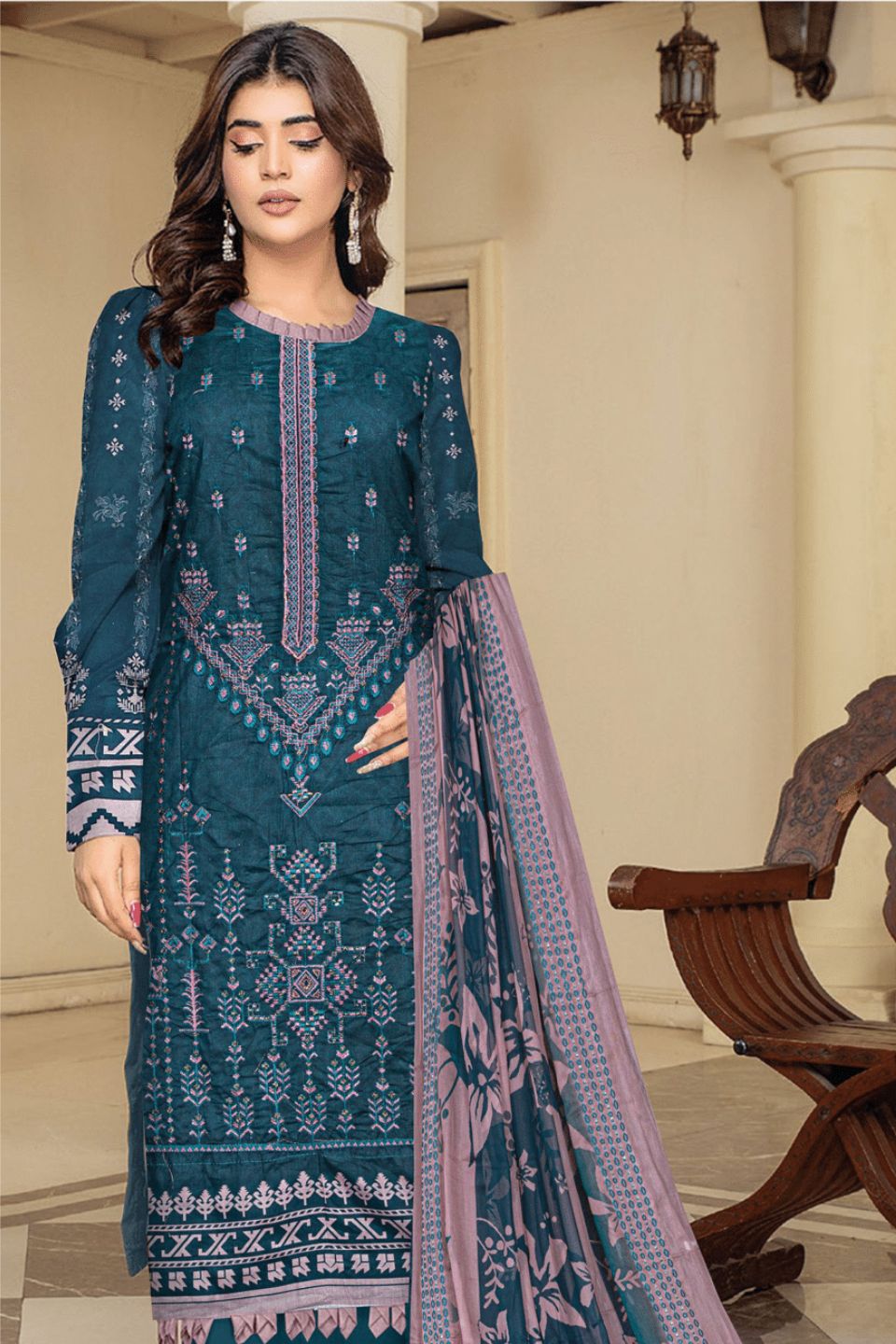 Anaya Noor VOL-11 Digital Printed Embroidered Lawn 3 Piece Unstitched Summer Collection 2024