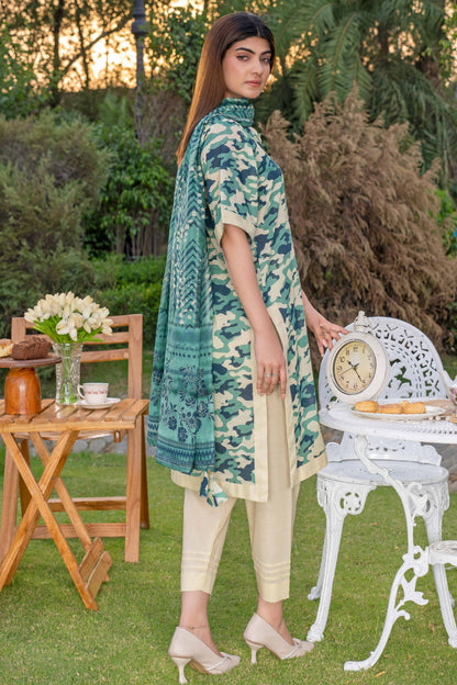 Wania Gold Printed Lawn 3PC