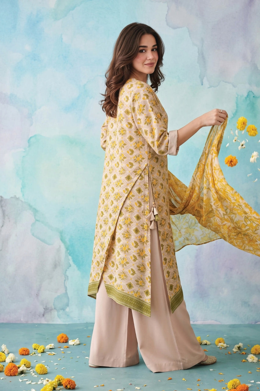 Zesh Digital Printed Viscose 3PC