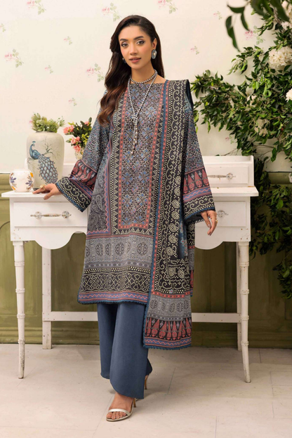 Raiha Digital Printed Linen 3PC