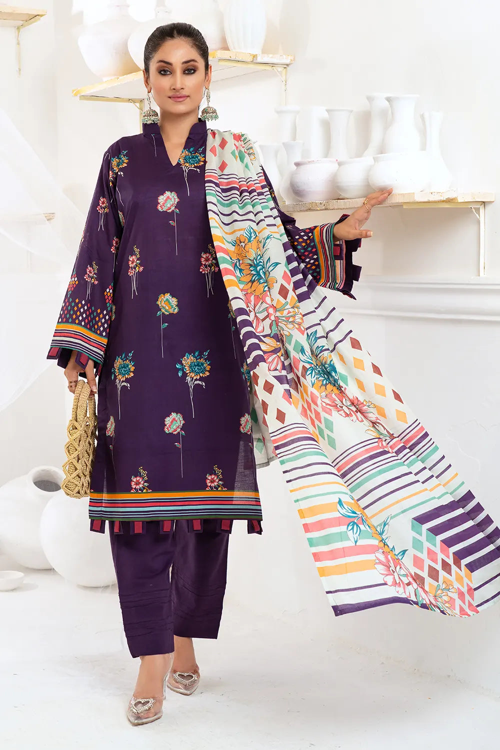 Mehak By Pretty Robe Printed Lawn 3-PC