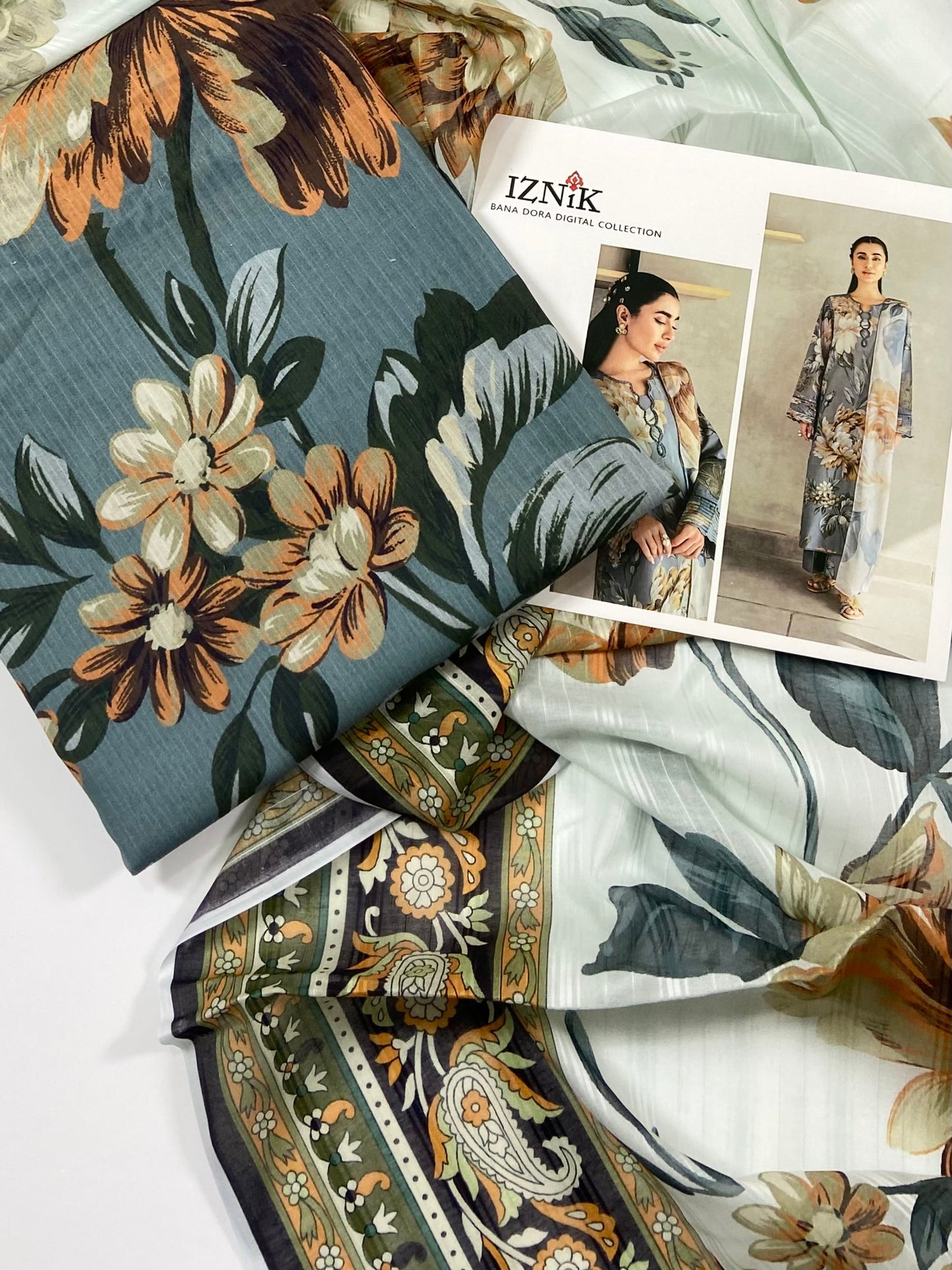 Iznik Tana Dora Digital Printed 3PC