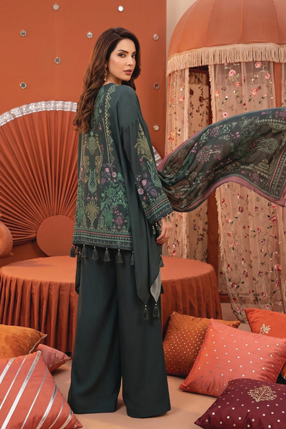 Zesh Printed Velvet Dora Viscose 3PC