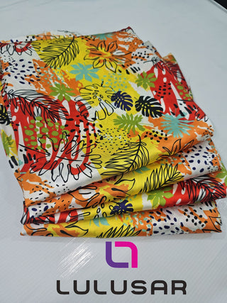 Lulusar Printed Silk Shirt & Trouser-2PC