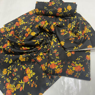 J. Digital Printed Linen Shirt & Trouser-2PC