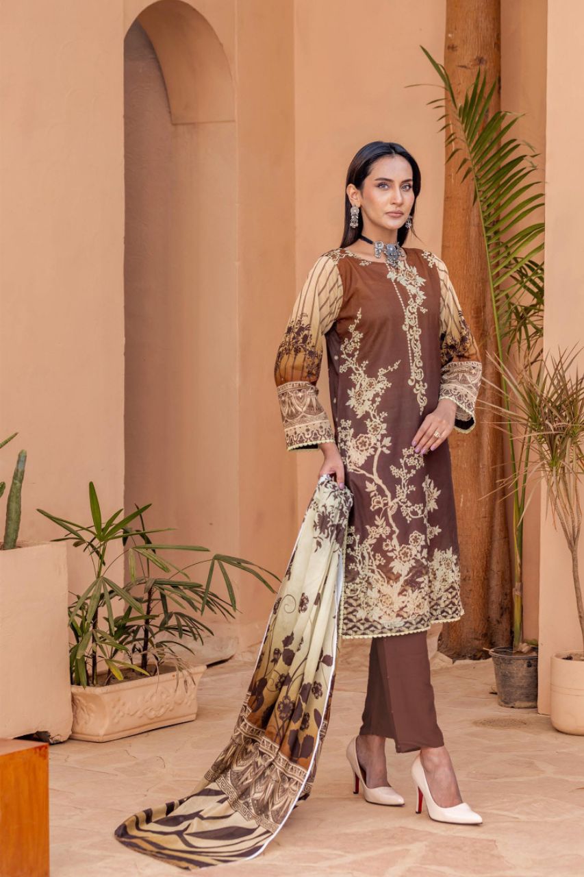 Bahaar By Meeral Premium Digital Printed Lawn 3PC
