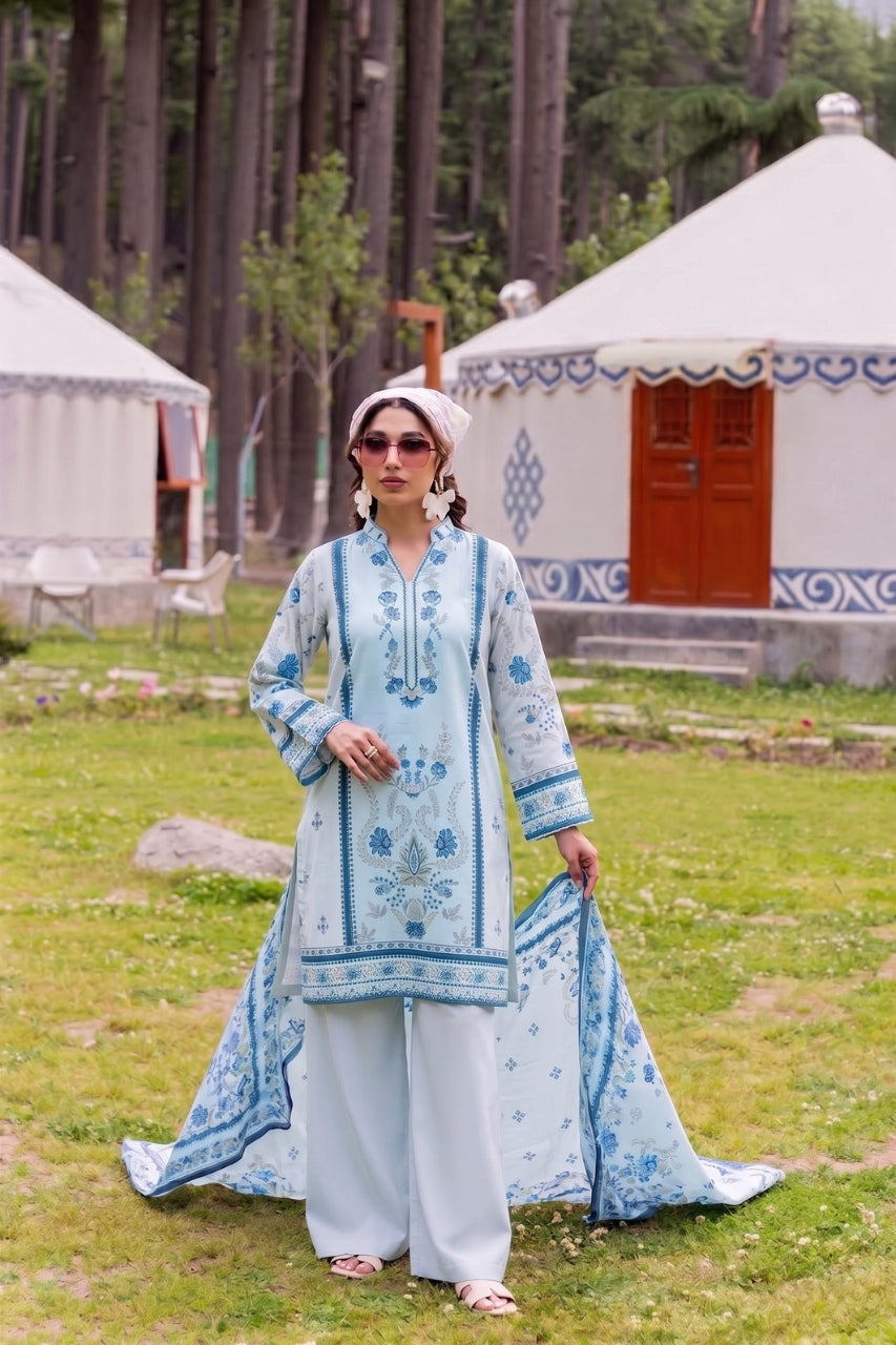 Zarish By Shanaya Digital Printed Karandi 3PC